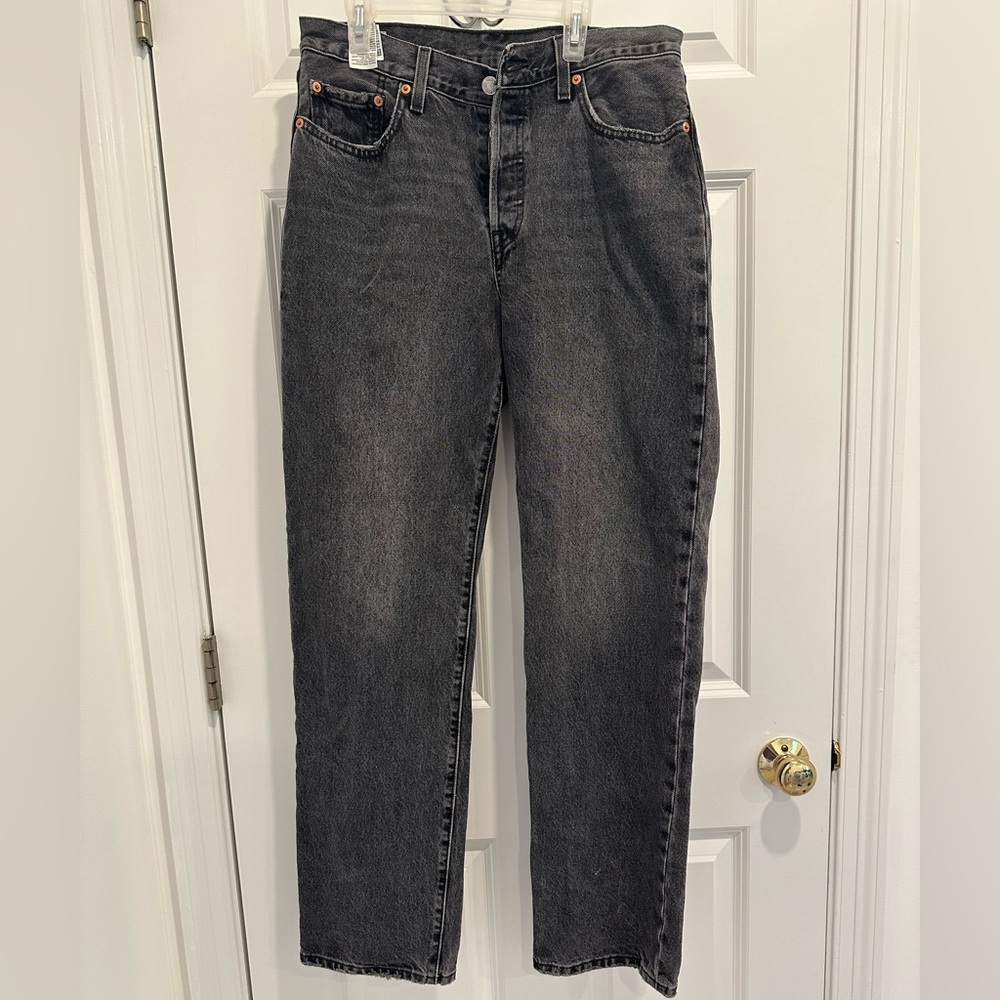 LEVIS Black Straight Jeans